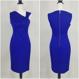 NWT Calvin Klein Asymmetrical Neck Sheath Dress 4